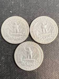 3 US WASHINGTON QUARTERS 1951P-D-S