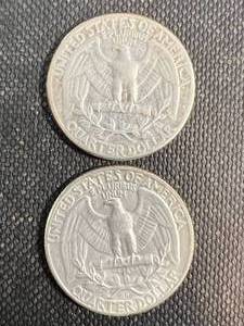 2 US WASHINGTON QUARTERS 1957P-D