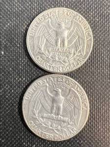 2 US WASHINGTON QUARTERS 1958P-D