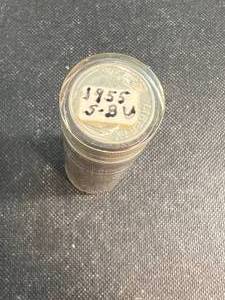 BU ROLL OF 1955-S ROOSEVELT DIMES 50 COINS