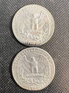 2 US WASHINGTON QUARTERS 1962P-D