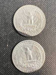 2 US WASHINGTON QUARTERS 1963P-D