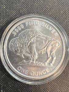 1 TROY OZ .999 FINE SILVER INDIAN BUFFALO ROUND IN AIRTITE