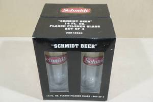 Set of 4 Schmidt Beer Glasses