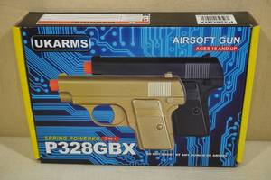 UKArms P328GBX Spring Powered Airsoft Pistol 2 Pack