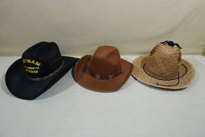 3 Western Style Hats