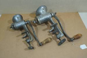 2 Antique Universal Meat Grinders