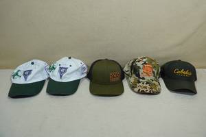 Assorted Baseball Style Hats - Cabelas, NAPA, Milwaukee Bucks