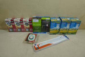 Assorted Lighting and Electrical - Spotlight, Bulbs