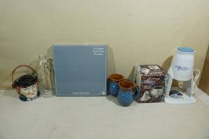 Assorted Kitchen - Cookie Jar, Mugs, Fondue Set