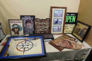 Assorted Signs - Coca-Cola, Beer Mirror, Hunting, Antique Wedding Picture