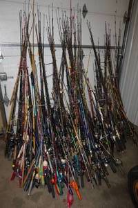 Huge Assortment of Fishing Poles - Abu, Browning, Quantum, Berkley, South Bend