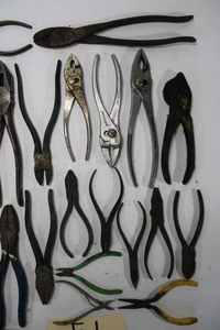 lot 51 image: Nearly 30 Assorted Pliers, Side Cutters, and Pinchers