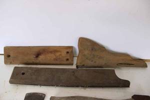 lot 61 image: Vintage Camping Axes - One Marked Boy Scouts of America, Two Roofing Hammers, and Wood Mold Pieces