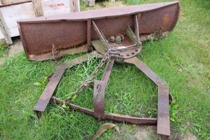 lot 86 image: 6-foot Push Blade, Modifed to Hook onto Tractor Bucket