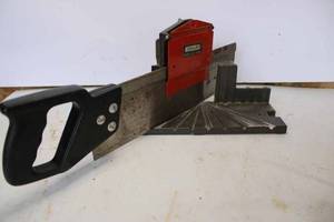 lot 111 image: Skilsaw & Mitersaw, Skilsaw 7 14 in. model 1980-1, Stanley miterbox and saw model H114A