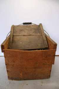 lot 147 image: Pair of antique egg boxes, one is marked JG Cherry Co St Paul, MN