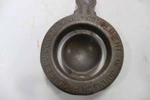 lot 180 image: Advertising bean pot and egg seperator from Johnson Produce in Cokato MN
