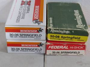 lot 22 image: Mixed Lot of 30-06, 180 Grain Cartridges - 66 Total