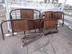 lot 115 image: Vintage Metal Bed Frames Ready to Use Or Great Garden Art