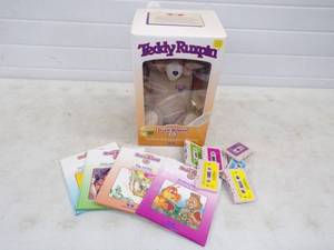 lot 15 image: Very Rare Teddy Ruxpin Talking Toy with Books, Cassettes in the Box