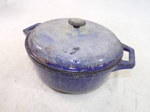 lot 161 image: John Wright Cast Iron Porcelain Pot with Lid