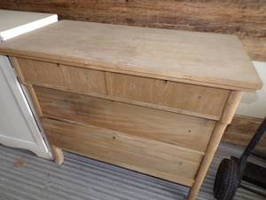 lot 20 image: Vintage Unstained Dresser Ready to be finished