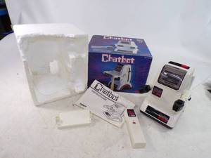 lot 21 image: Vintage Tomy Chatbot With Box and Instructions