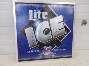lot 2 image: Metal Miller Lite ICE Sign