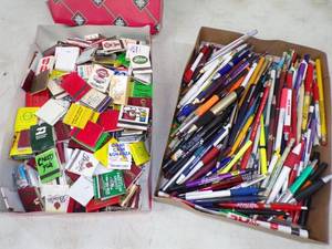 lot 136 image: Vintage Matches and Pen Lot