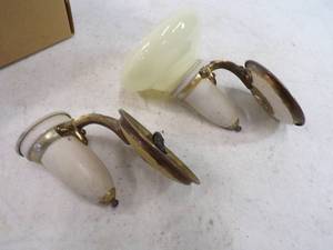 lot 137 image: Lot of 2 Very Cool Retro Wall Sconces