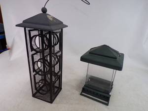 lot 186 image: 2 Metal Bird Feeders