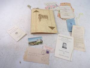 lot 239 image: Very Cool Rare Personal Scrapbook 1940 Campbell High School