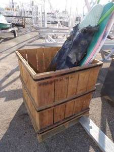 lot 277 image: Huge Crate with 3 ironing Boards