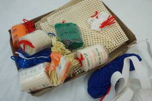 lot 196 image: Craft Supplies, Rug Hook Yarn, elastic, Rug hook material