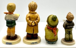 lot 134 image: GOEBEL M.I. HUMMEL Honor Student, Too Shy To Sing, Sound the Trumpet and Soloist Club Goebel Figurines