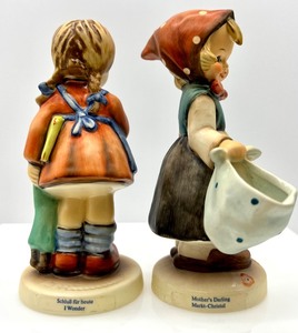 lot 140 image: Exclusive Edition GOEBEL M.I. HUMMEL Club 199091 I Wonder #486 and Mothers Darling #175 Figurines