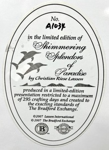 lot 148 image: CHRISTIAN RIESE LASSEN Shimmering Splendors of Paradise #A1034 Dolphin Mirror