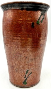 lot 181 image: Rustic Vintage STONEWARE Vase and Bowl