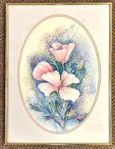 lot 224 image: Artist Signed Floral Framed Artwork by KATHY MOGELSON