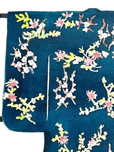 lot 226 image: Artist Signed Blue Floral Kimono Framed Artwork by KATHY MOGELSON