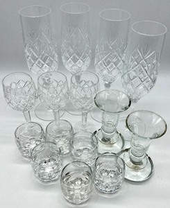lot 247 image: ROYAL DOULTON Champagne, Sherry and Shot Glasses with 2 Candle Holders