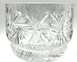 lot 301 image: Deep Cut Glass Czechoslovakia Ice Bucket with Pinwheel Pattern & Beautiful Lead Crystal Ball Votives