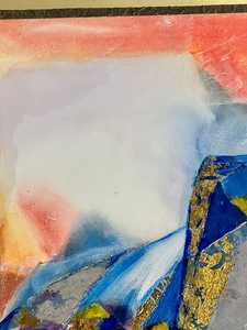 lot 307 image: Contemporary Abstract Original Artist Signed Framed Painting 2 of 2. 