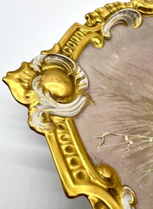 lot 116B image: Antique Visage L S & S LIMOGES FRANCE LEWIS STRAUS SONS Bird Golden Platter