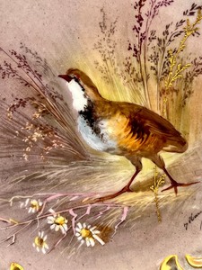 lot 116D image: Antique Visage L S & S LIMOGES FRANCE LEWIS STRAUS SONS Bird Golden Platter