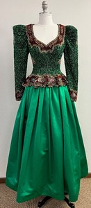 lot 341 image: FABRICE SILHOUETTE - Neiman Marcus Sequin Evening Gown & BRUNO MAGLI Shoes