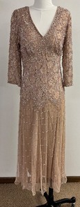 lot 345 image: NEW - PISSARO NIGHTS Beaded Evening Gown in Blush
