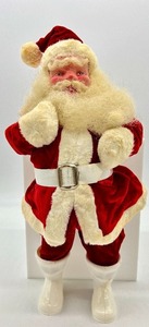 lot 2 image: Vintage Santa Claus Figure with Hand Painted Face and Plastic Boots