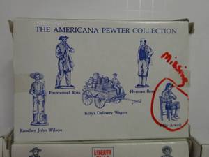 lot 68 image: The Americana Collection Liberty Falls - Miniature Pewter Figures 7 Boxes